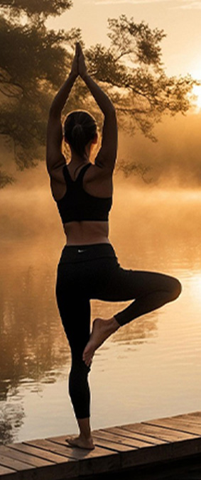 lady doing yoga